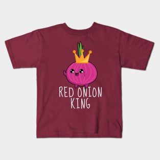 Red Onion King Funny Kids T-Shirt